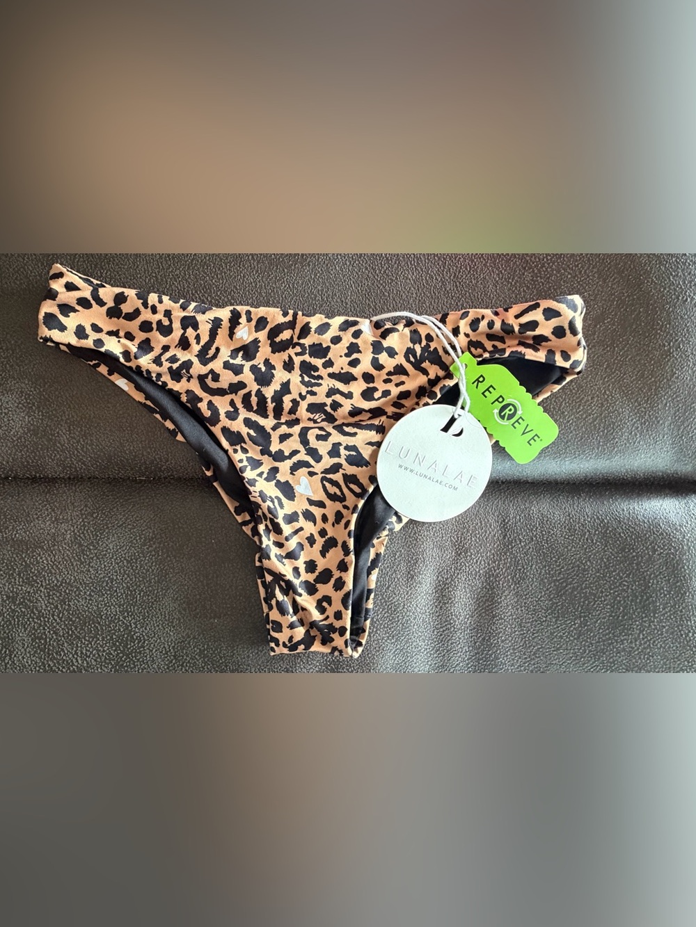 NWT Lunalae Ciara Leopard Print Cheeky Bottom - Medium